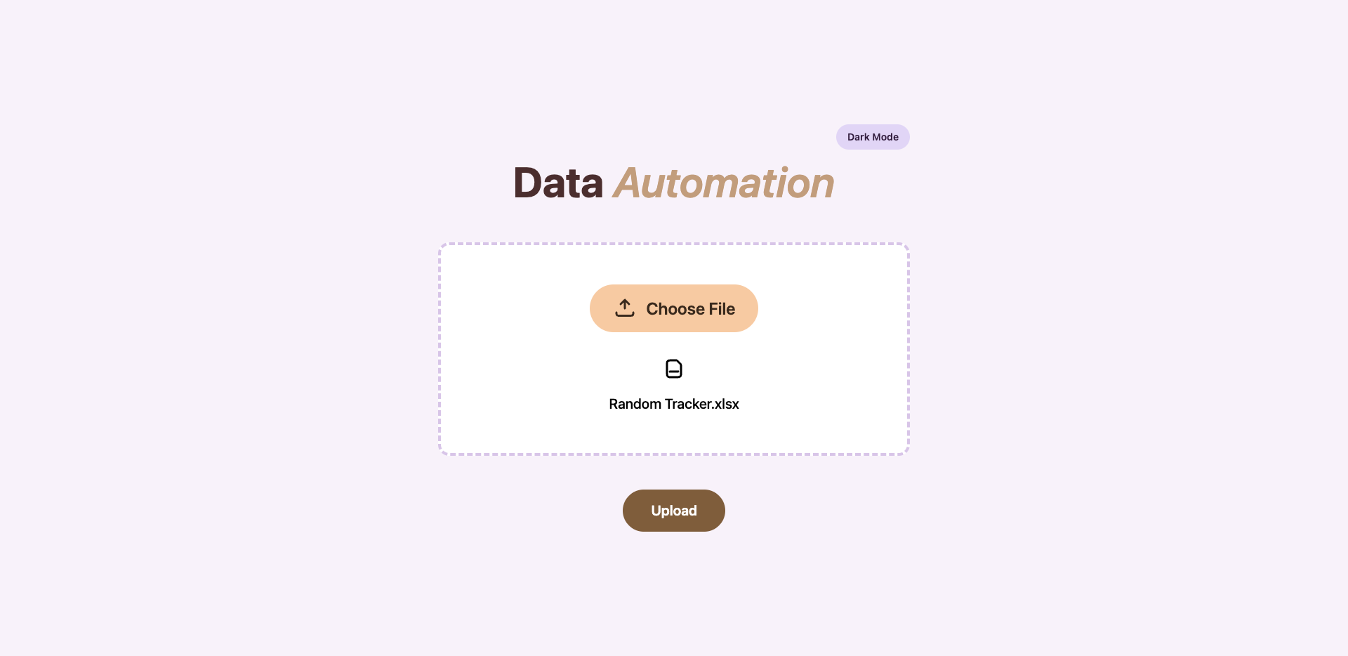Upload & detect format